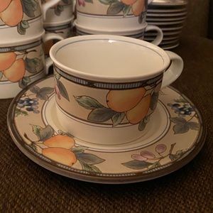 🔥HP!🔥Mikasa Intaglio Garden Harvest 9 Cups & 12 Saucers